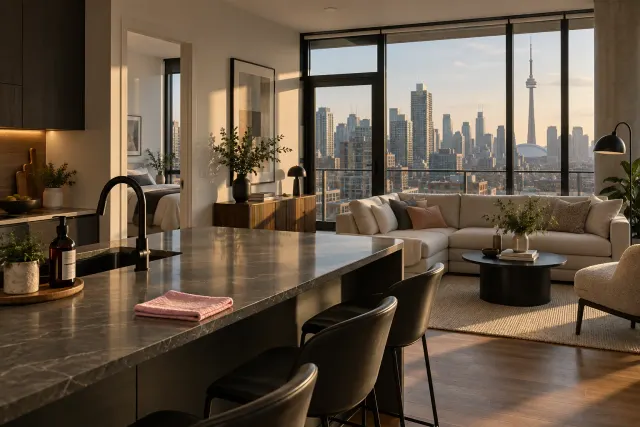 A spacious Toronto condo interior
